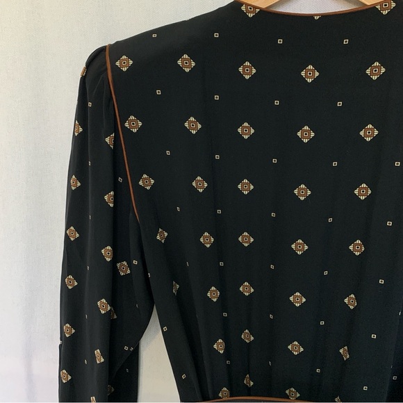 Vintage Neiman Marcus // black silk shirt dress size 12 jun2 - Picture 5 of 8